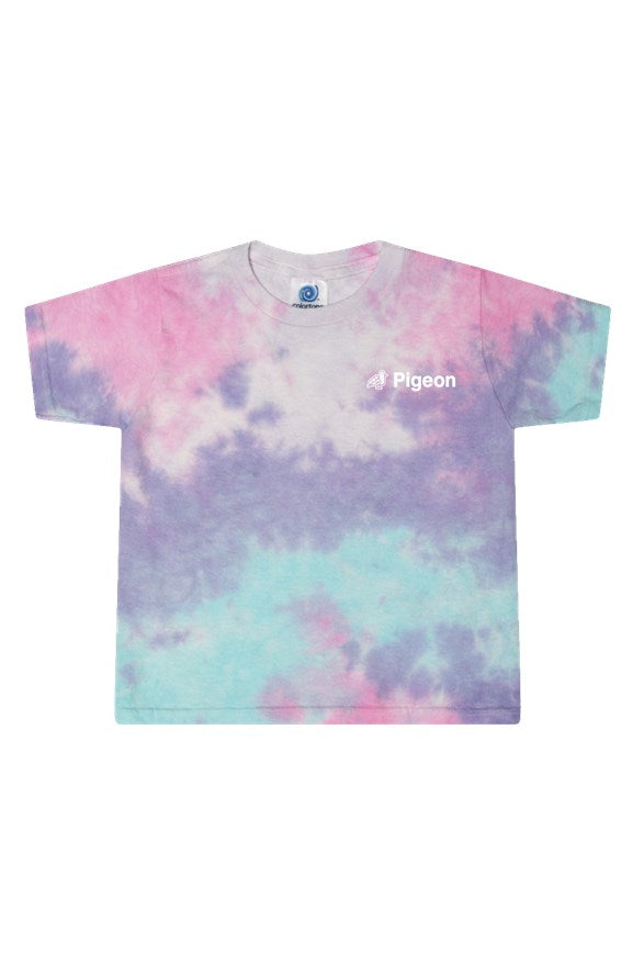 Tie-Dye Cotton Candy Ladies' Cropped T-Shirt - Left