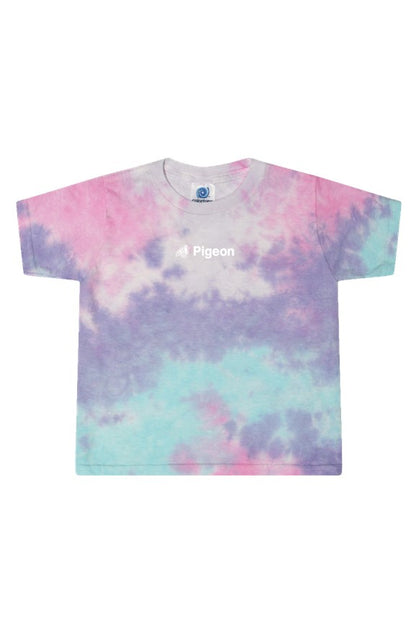 Tie-Dye Cotton Candy Ladies' Cropped T-Shirt - center